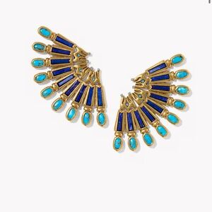 Kendra Scott Catherine Vintage Gold Statement Earrings
